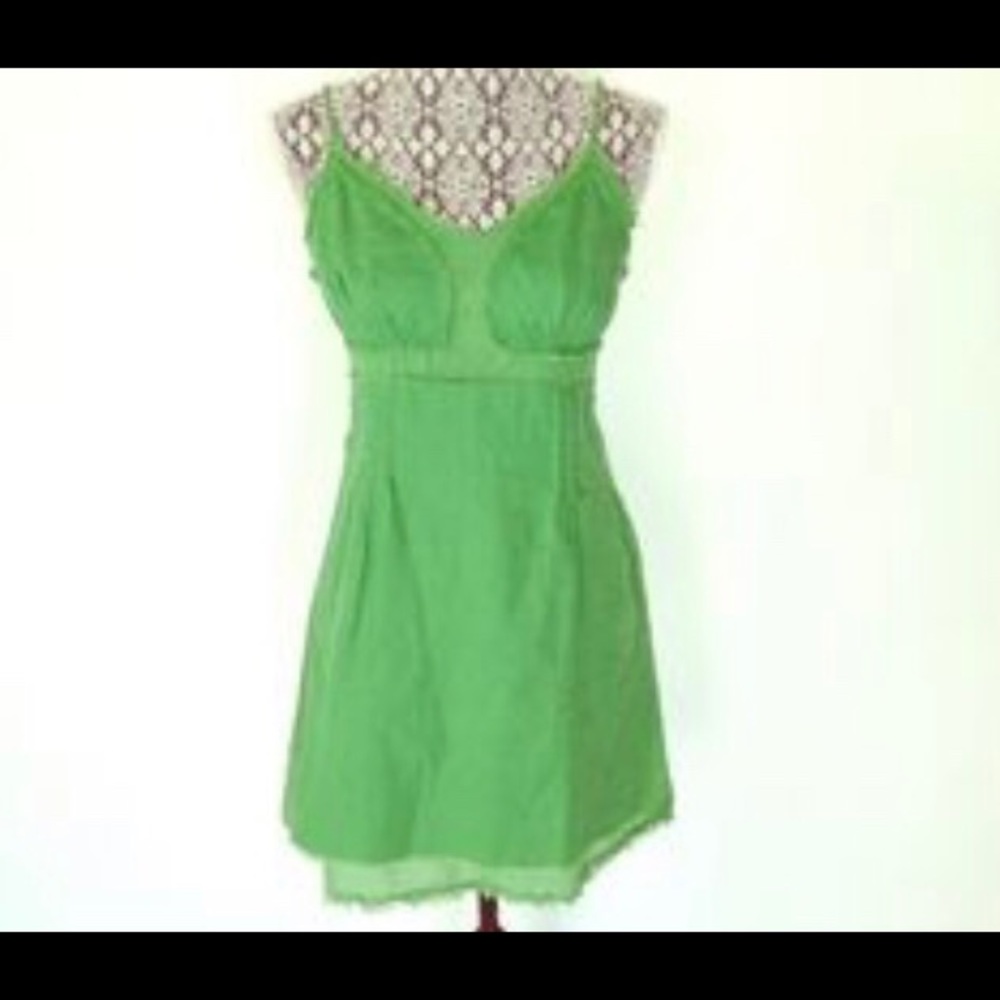 $188 Miss Sixty Fencer Linen Frayed Dress 2-Colors